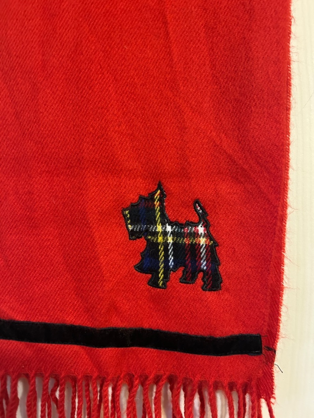 🍭$4 w/any order🍬 James Pringle Weavers red dog scarf